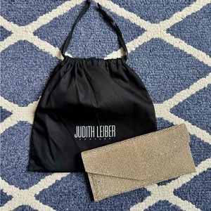 Judith Leiber Couture Classic Champagne Envelope Clutch